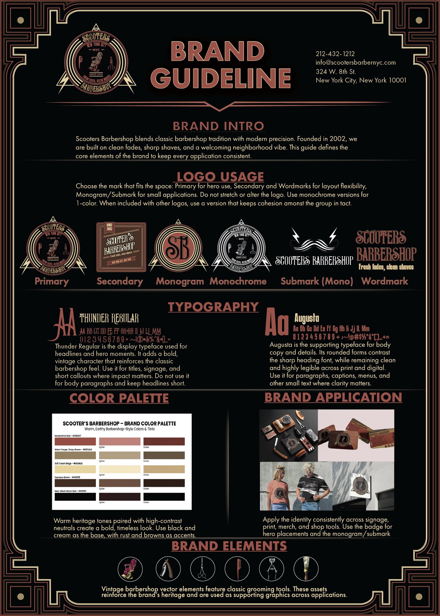 Scooter's Barbershop brand guideline