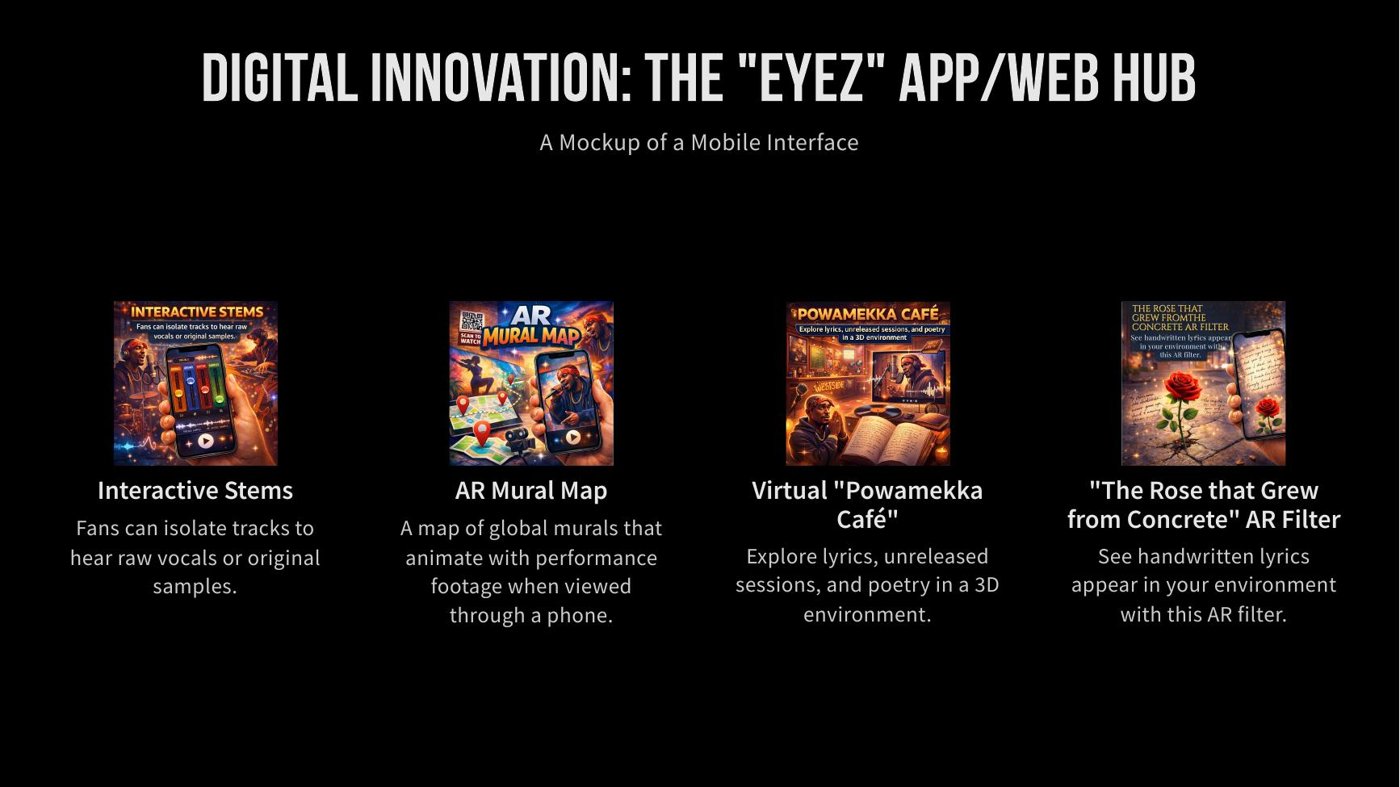 Tupac AR fan-hub app concept