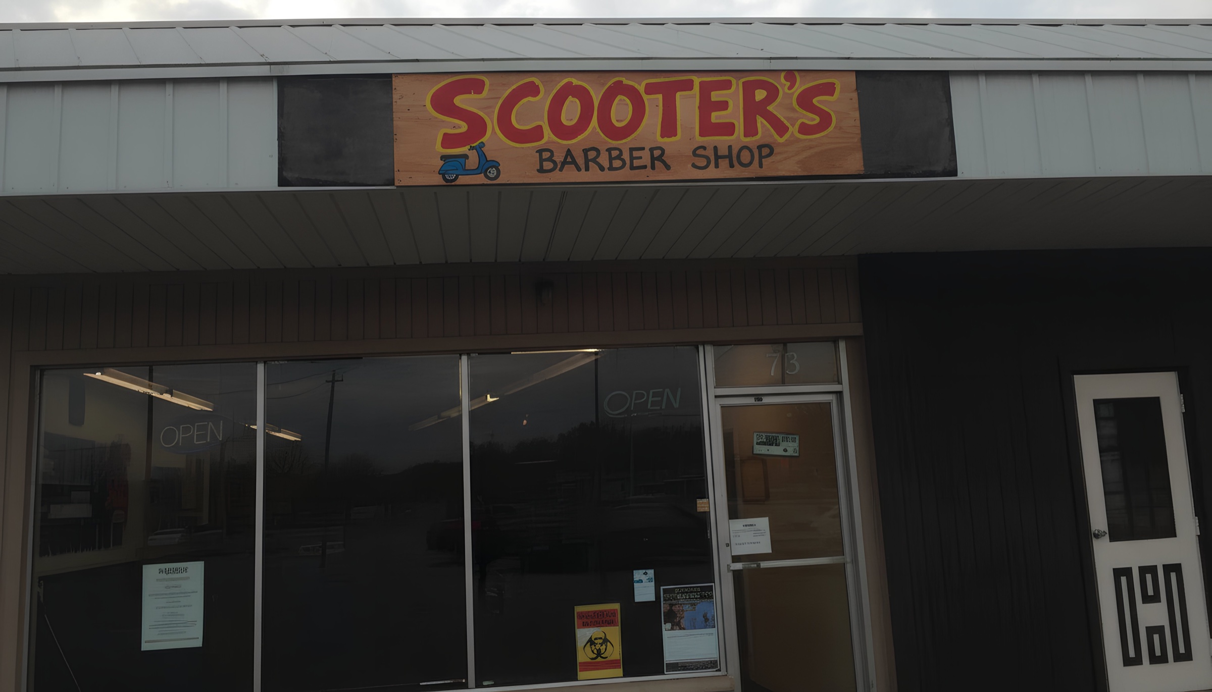 Original Scooter's Barber Shop storefront